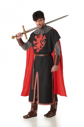 DISFRAZ CABALLERO MEDIEVAL NEGRO ADULTO K8924