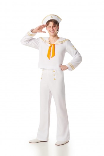 DISFRAZ MARINERO BLANCO Y DORADO ADULTO K8980