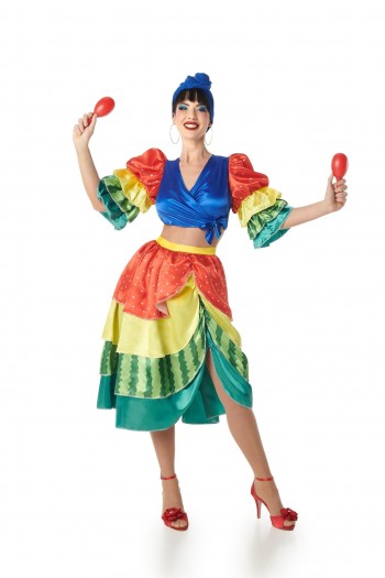 DISFRAZ RUMBERA MULTICOLOR ADULTA K9053