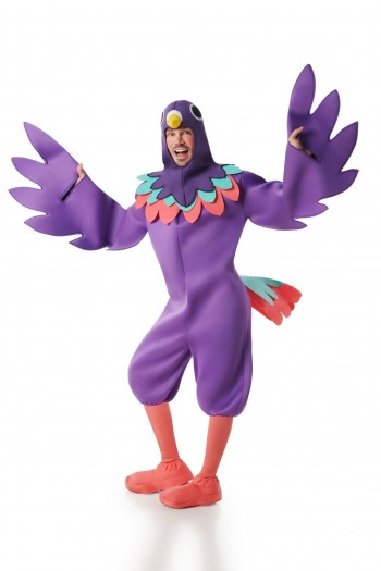 DISFRAZ PÁJARO GUACAMAYO MORADO ADULTO K9085