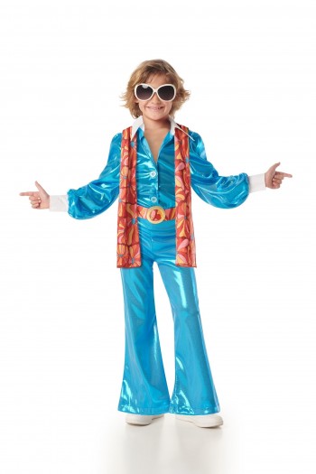 DISFRAZ DISCO AZUL NIÑO AÑOS 70 INFANTIL K9326