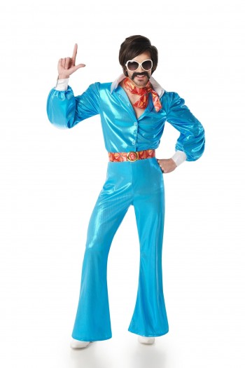 DISFRAZ DISCO AZUL HOMBRE AÑOS 70 ADULTO K9330
