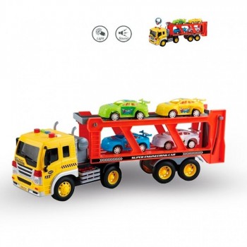 CAMION TRANSPORTE VEHICULOS LUZ SONIDO TACHAN 746T00465