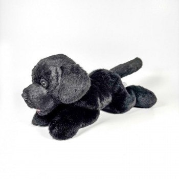 PELUCHE PERRO LABRADOR NEGRO TUMBADO 25 CM BOCALAN