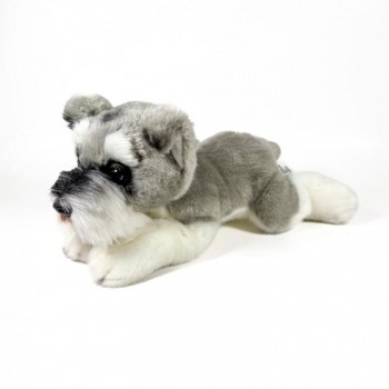 PELUCHE PERRO SCHNAUZER TUMBADO 25 CM BOCALAN