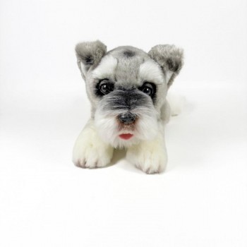 PELUCHE PERRO SCHNAUZER TUMBADO 25 CM BOCALAN