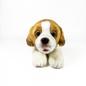PELUCHE PERRO BEAGLE TUMBADO 25 CM BOCALAN