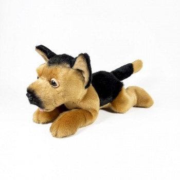 PELUCHE PERRO PASTOR ALEMAN TUMBADO 25 CM BOCALAN