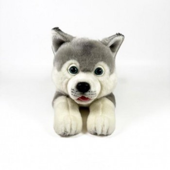 PELUCHE PERRO HUSKY TUMBADO 25 CM BOCALAN