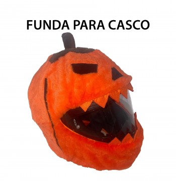 FUNDA DE CASCO MOTERO HALLOWEEN CALABAZA